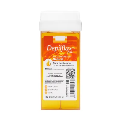 Depilflax 100 depilacijski vosak, prirodni roll 110g