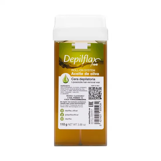 Depilflax 100 rola za depilaciju, vosak za depilaciju, maslina 110 g