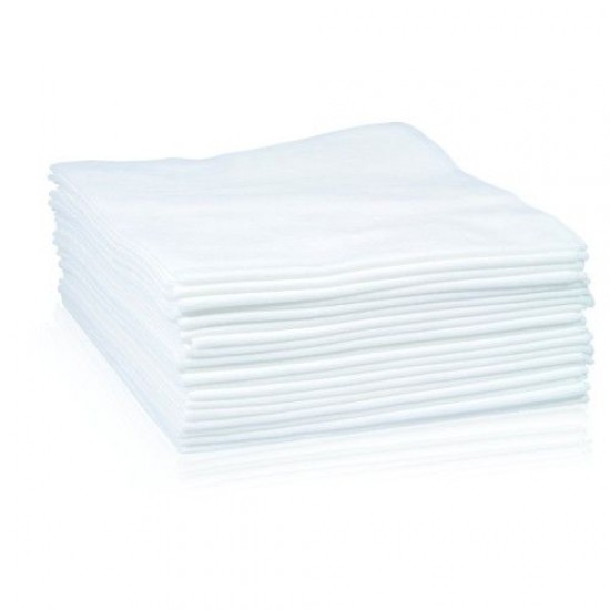 Disposable surgical scarves, 20 pcs. 70x40 cm, white wave