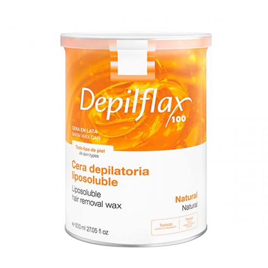 Depilflax 100 depilacijski vosak u limenci, prirodni, 800 ml