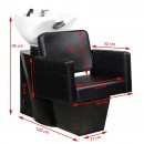 Gabbiano black Ankara hairdressing wash unit