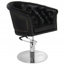 Gabbiano black hairdressing chair
