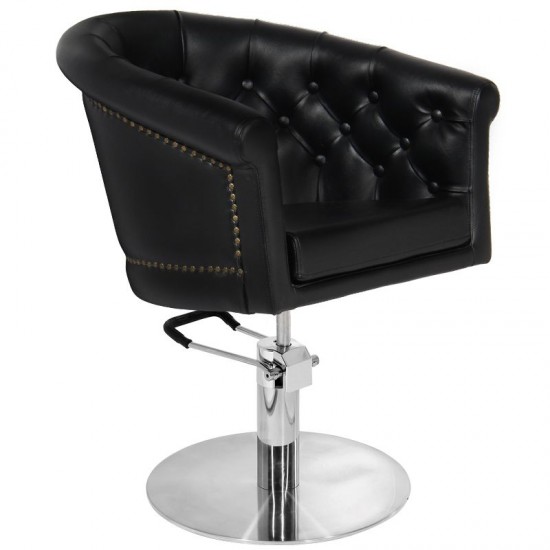 Gabbiano black hairdressing chair