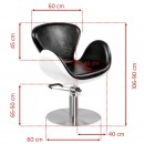 Gabbiano hairdressing chair Amsterdam black and white Gabbiano hairdressing chair Amsterdam black and white
