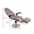 Hydraulic podiatry chair azzurro 713a gray