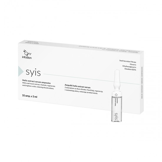 Syis ampoules with snail slime helix extract serum 10x3ml