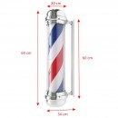 Illuminated plafond barber shop BB-02 silver large