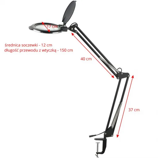 Moonlight 8012/5" bijela LED lampa s povećalom za stol — slika 3