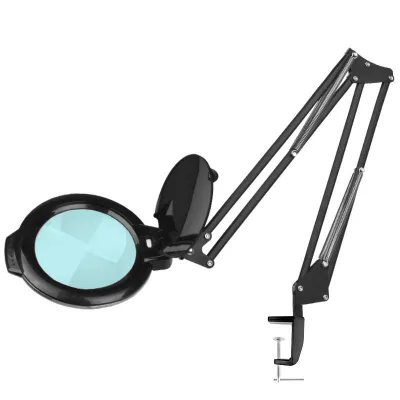 LED povećalna lampa Moonlight 8013/6" crna za stol