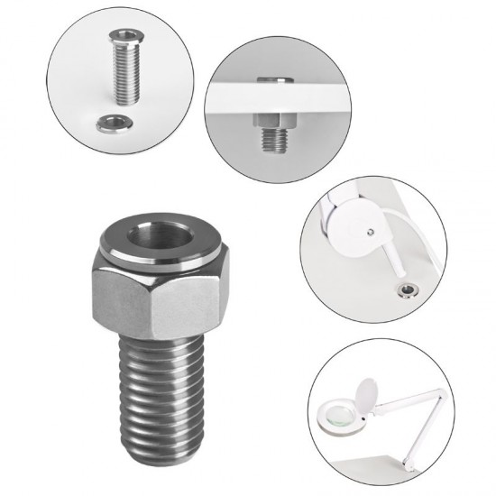 Inox tube magnifier lamp holder