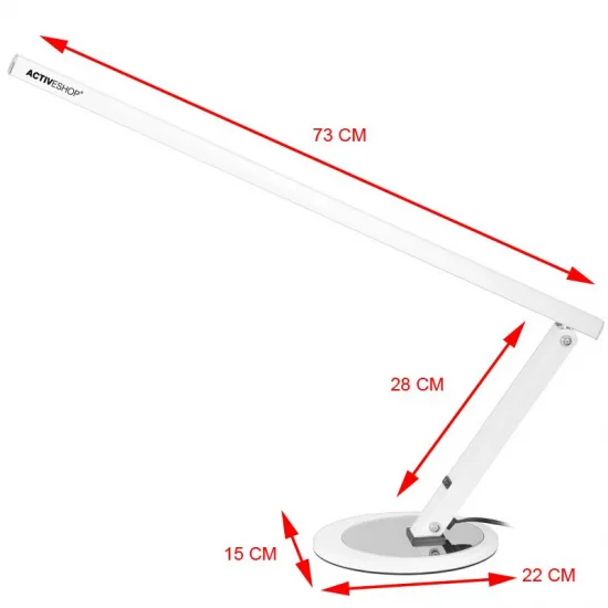 Tanka bijela LED stolna lampa — slika 3