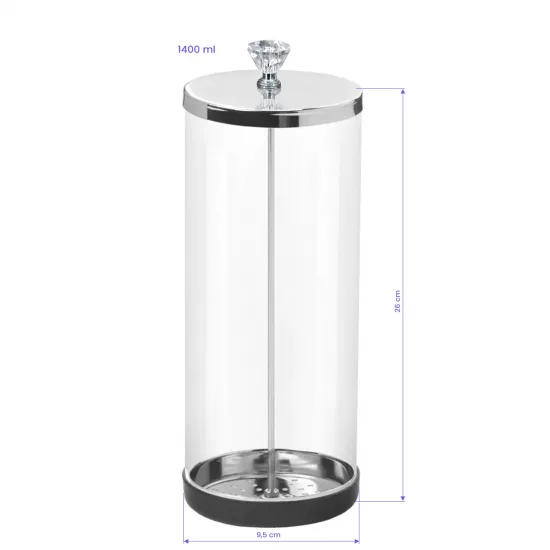Staklena posuda za dezinfekciju alata, 1400 ml — slika 2