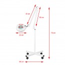 S4 LED magnifier lamp + LED tripod reg. light intensity