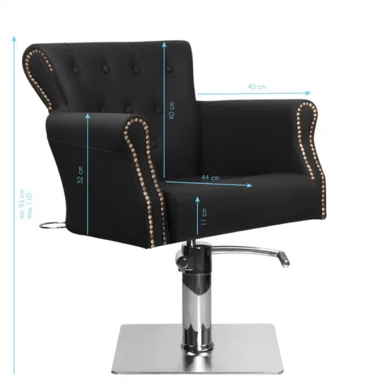 Brijačka stolica Hair System BER 8541 crna — slika 3