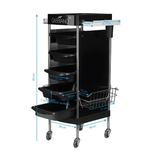 Gabbiano fx11e crni frizerski asistent — slika 2