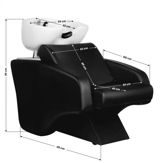 Uređaj za pranje kose Hair System C38 crni — slika 2