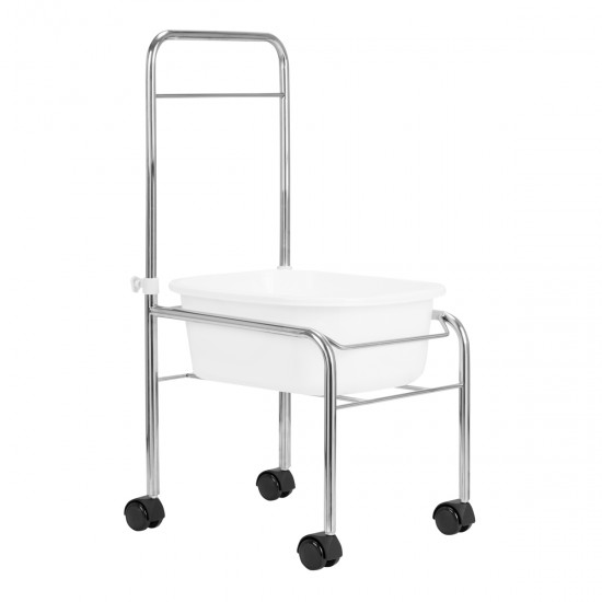 Pedicure tray on wheels, chrome Pedicure tray on wheels, chrome