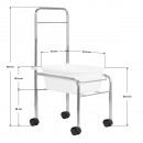 Pedicure tray on wheels, chrome Pedicure tray on wheels, chrome