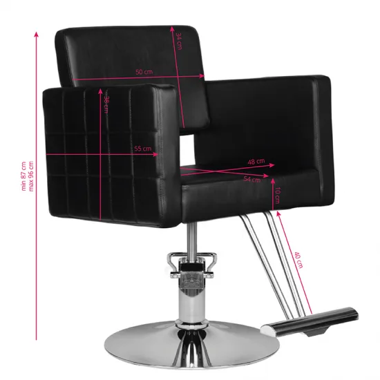 Frizerska stolica Hair System HS33 crna — slika 2