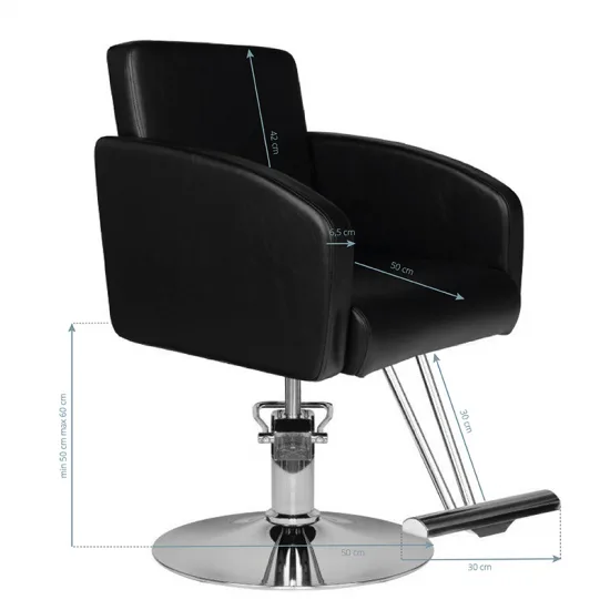 Brijačka stolica Hair System HS40 crna — slika 2