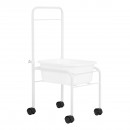 White pedicure tray on wheels White pedicure tray on wheels