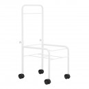 White pedicure tray on wheels White pedicure tray on wheels