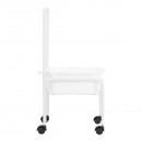White pedicure tray on wheels White pedicure tray on wheels