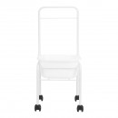 White pedicure tray on wheels White pedicure tray on wheels