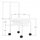 White pedicure tray on wheels White pedicure tray on wheels