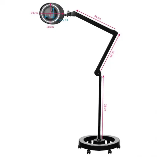 Elegantna 6025 60 LED SMD 5D crna lupa sa stativom — slika 2