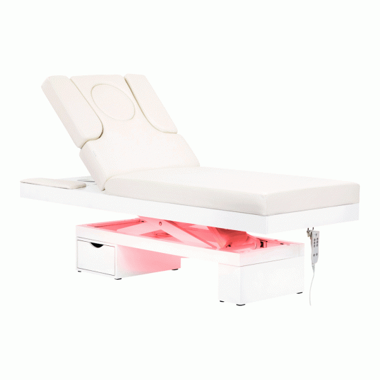 Spa cosmetic bed azzurro 815b glowing white heated