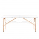 BALANCE drveni sklopivi stol za masažu, 2 segmenta, bijeli