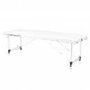 3-section aluminum comfort massage table, white