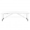 3-section aluminum comfort massage table, white
