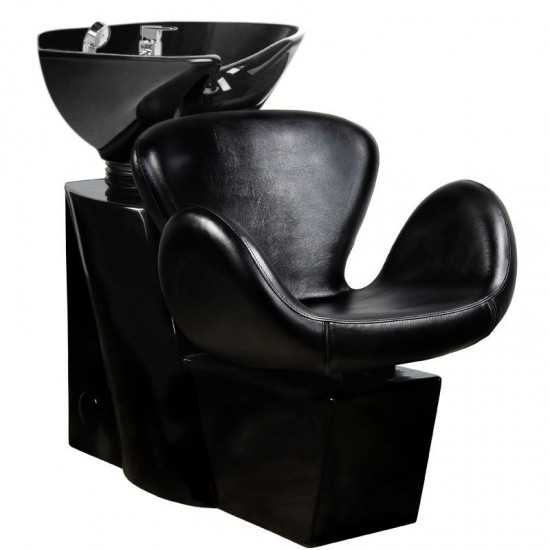 Gabbiano amsterdam hair wash unit black / black bowl