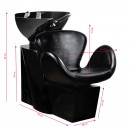 Gabbiano amsterdam hair wash unit black / black bowl