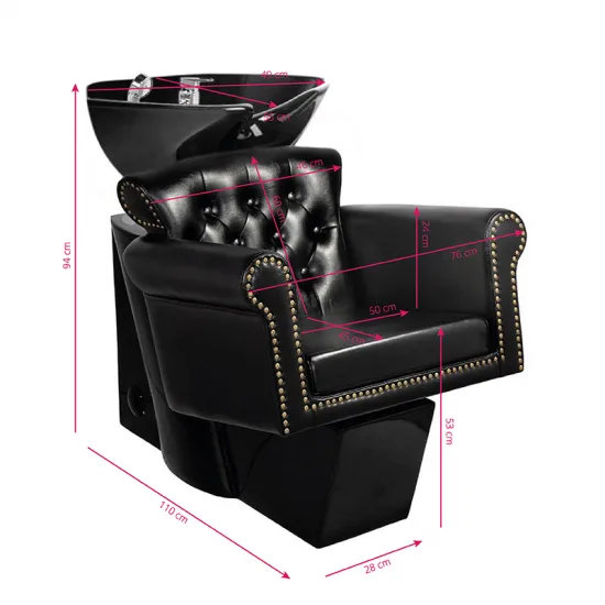 Gabbiano barber wash unit berlin crna / crna zdjela — slika 2