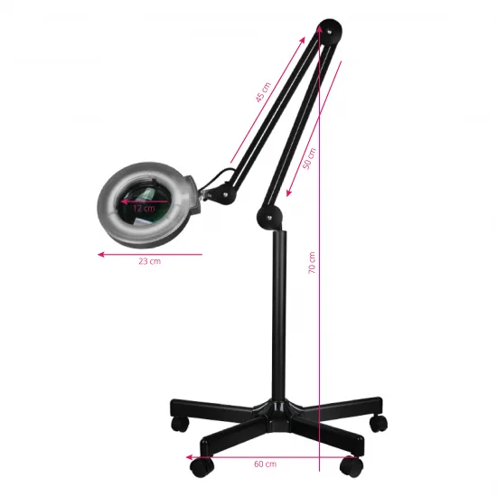 S5 LED lampa za povećalo + crni tronožac — slika 2