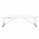 Folding massage table, aluminum comfort, 3-section cream Folding massage table, aluminum comfort, 3-section cream