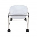 Straight pedicure tray with chrome wheels
