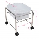 Straight pedicure tray with chrome wheels