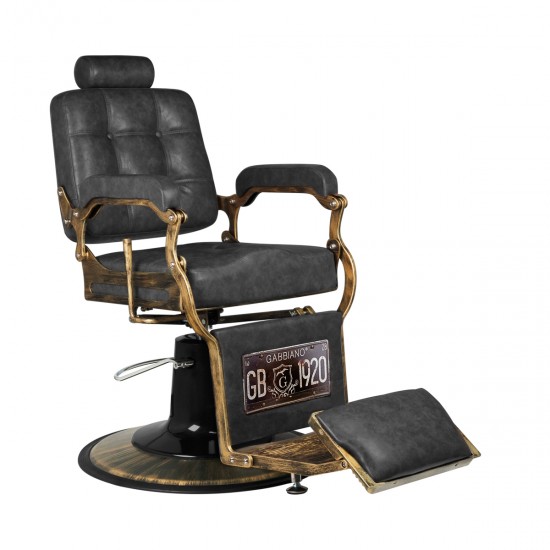 Gabbiano barber chair Boss HD Old Leather black