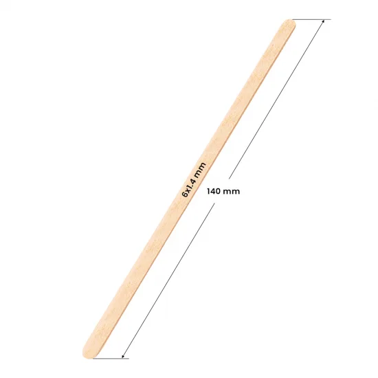 Drvena špatula, mala 140x6x1,4 mm - 150 komada — slika 3