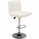 Bar stool m06 quilted adjustable white Bar stool m06 quilted adjustable white