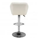 Bar stool m06 quilted adjustable white Bar stool m06 quilted adjustable white
