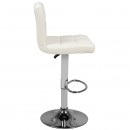 Bar stool m06 quilted adjustable white Bar stool m06 quilted adjustable white