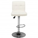 Bar stool m06 quilted adjustable white Bar stool m06 quilted adjustable white