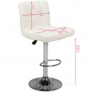 Bar stool m06 quilted adjustable white Bar stool m06 quilted adjustable white