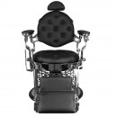 Gabbiano Barber Chair Giulio silver black Gabbiano Barber Chair Giulio silver black