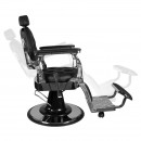 Gabbiano Barber Chair Giulio silver black Gabbiano Barber Chair Giulio silver black